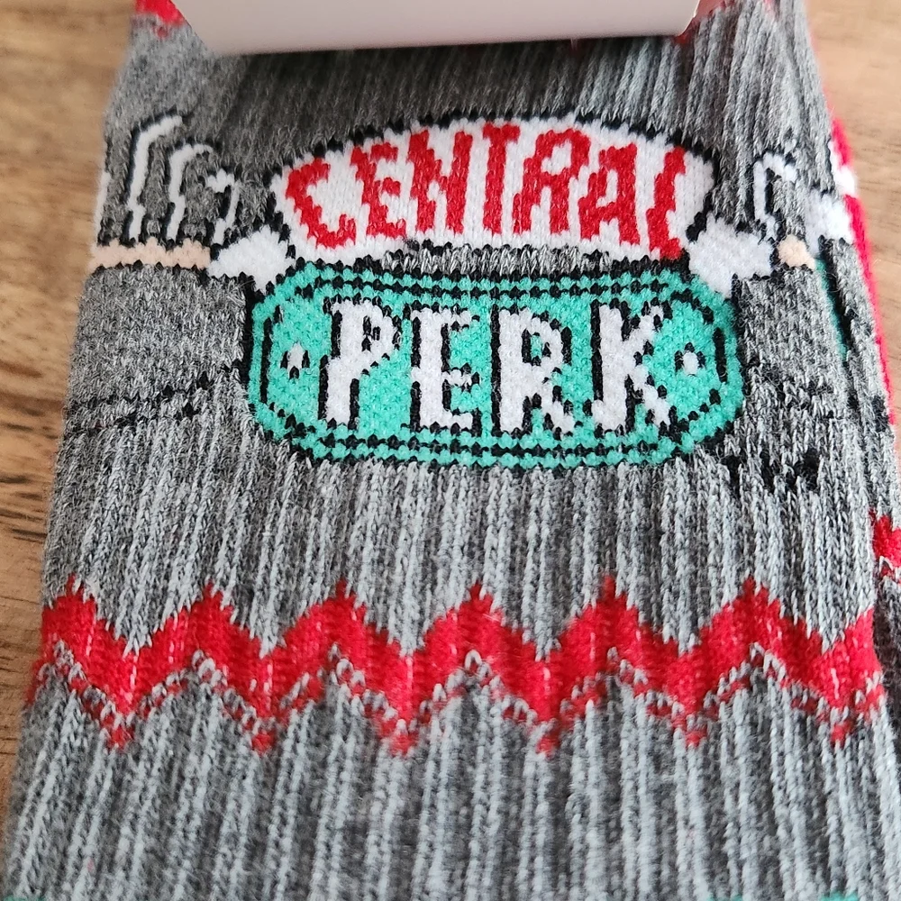 Friends Central Perk and American Red Cross Snowflake Socks